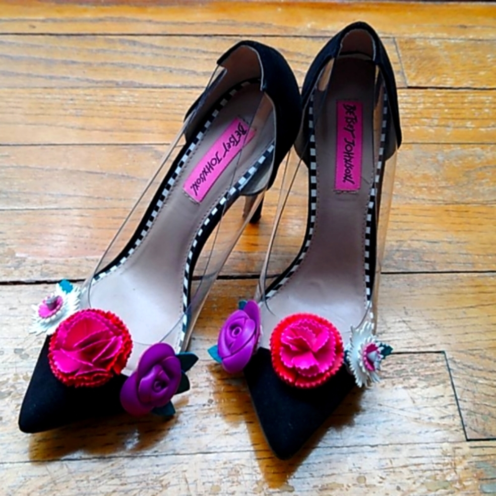 Betsy Johnson flower heels